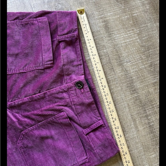 Anthropologie Maeve The Collette Corduroy Wide Leg Pants Grape Purple Size 33 - Picture 8 of 13